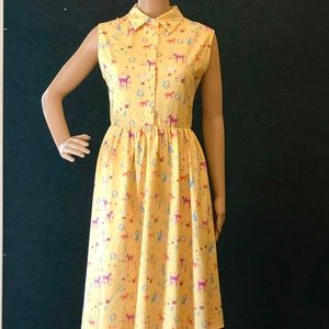 Yellow Summer Day Swing Dress sz 10